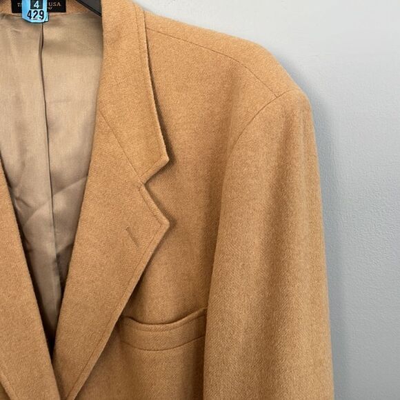 Orvis Men’s 46 L Camelhair Sports Coat blazer tan Camel hair Vintage Made in USA - Picture 6 of 16